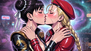 Cammy and Chun Li Kissing Ai