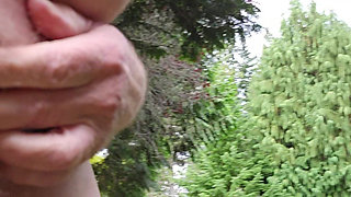 Clamping My Balls Nude Outside And Then A Shower