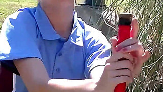 Hockey Stick Jerk off Featuring Chloe Toy