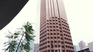 Brooklyn Chase has slutty foot sex in her office