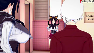 I almost fucked Teacher Rossweisse but ended up residing a bj from Kuroka - DXD NTR Madness