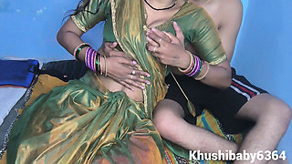 I went to bhabhi's house when her brother not at home and enjoyed a lot with my lovely bhabhi, Full Hindi Viral Video
