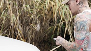 Anna Claire Clouds' Wild Interracial Passion Explodes in Outdoor Heat