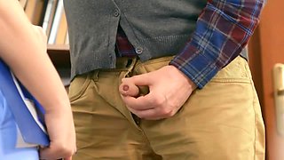 sneaky senior semen sampling shoe-sniffer