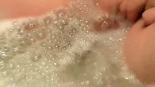 Hot Teen Solo Masturbation with Water Jet on Big Clit - Close Up Orgasm in Bathroom