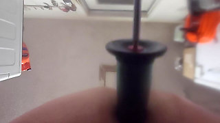 Garage Play with fuck machine