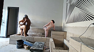 The Construction Worker Was Very Pleased When He Received a Visit From His Bosses at the Construction Site.