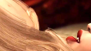 Young horny blonde fucking with a monk in the church