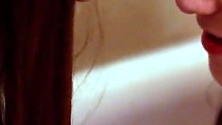 Horny lesbian teen brought to orgasm by step sister in the bathtub