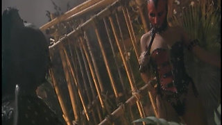 Two Masked Girls Ride Two Men with Hard Cocks After Giving Deep Blowjobs
