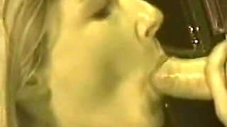 Fantastic Blonde MILF Fucked and Cummed in Mouth Monster Cock Vintage