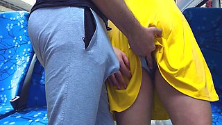 Almost Seen by Bus Passenger when She Helped a Stranger To