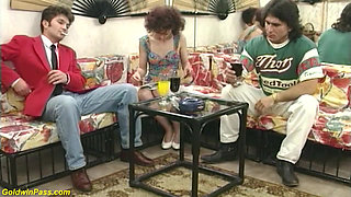 Hot redhead skinny milfs first double penetration sex orgy