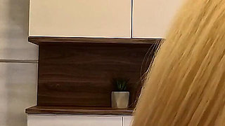 Wonderfully Beautiful Hot Petite Blonde Gets Bored and Ignored at Home Takes off Her Panties to Show Her Tight Pussy