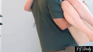 Horny Housewife Violet Voss Presents Her Perky Busty Tits To Be Soaked In Cum