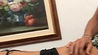 Sexy MILF with Nice Tits and Hairy Pussy Fucked and Cumshot in Mouth by a Huge Cock
