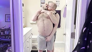 Sexy Redhead Wallace Accelron Barebacks Daddy Bear in Shower