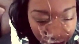 Ebony Amateur's Massive Facial