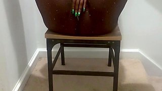 Ebony solo masterbating!At Home Messy Squirt