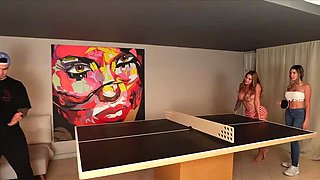My Friend Watches Me Fuck His Girlfriend After Losing Bet - Sara Blonde & Ambar Prada Threesome