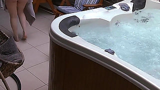 Really Hot but Risky Romantic Amateur Sex with a Stranger in a Public Wellness Dada Deville