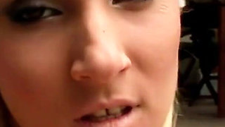 Horny German blonde teen gets fucked by boyfriend outside