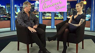 CFNM tv hostess cocksucking news anchor