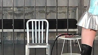 Nipple Clip Tug-of-war, Tug-of-war with Pantyhose Over Faces, Loser Receives 10 Lashes of Whip From Cosplayer Girl Each Time