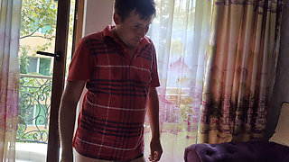 Found a Condom Almost Full of Sperm Under Stepmom's Sofa and Fucked Her Hard!