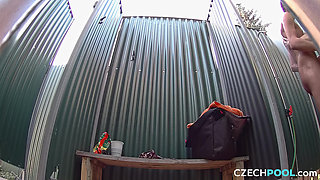 Czech Pool 16: Shower Blowjob