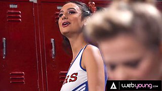 Eliza Ibarra and Coco Lovelock Escalate Locker Room Cheerleader Trash Talk into Fierce Girl