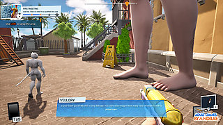 Giant Waifu Wash Simulator Gameplay Part 1 - First Cleaning Job for Vellory