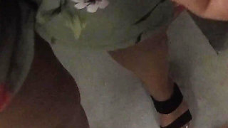 Hot MILF Stranger Grabs & Rubs My Hard Dick Through Shorts on Crowded Train
