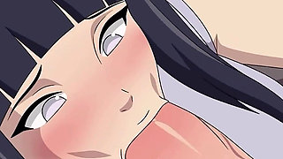 Naruto: Kunoichi Trainer - Hot 18yo Hinata Hyuga Teen Blowjob and Double Penetration Anal Sex. Her Tight Ass Gets Creampied