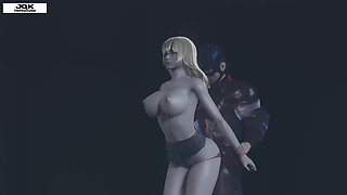 Captain and the Young Girl at Night Park - Hentai 3D Uncensored 08