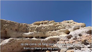 Sucking A Big Dick While Exploring A Cave On The Beach In Portugal - Loira Gostosa