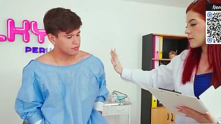 Redheaded doctor likes romantic play and deep ass fucking