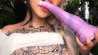 Beautiful Sonya having a horny solo toy masturbation