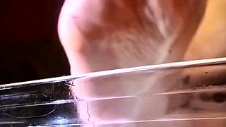 Flexible foot fetish masturbating with feet and hands