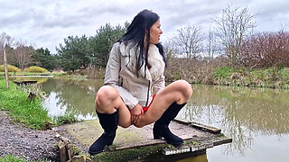 Outdoors Pissing and Gaping Compilation Nicky Brill