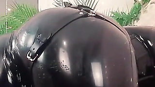 Hot Latex Rubber Ass Teasing