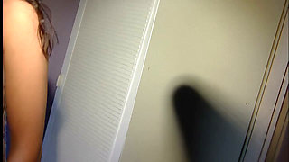 Cute Brunette Blows a Hot Cock on the Toilet