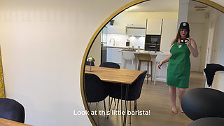 Facefucking, Deep Throat, Pussy Licking and Rough Sex with the Big Ass Barista and Her Big Boobs - Luna Doll