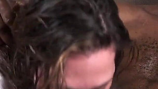 DRIPDROP: Soaking wet nympho licking nips and jerking loads!!