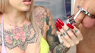 Cassidy Luxe teases The Professor by the pool