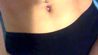 Glamour babe with big boobs masturbates in lingerie