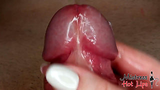 She Caresses His Frenulum and He Quickly Cums
