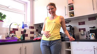 Housewife Alexia Plays For You in the Kitchen