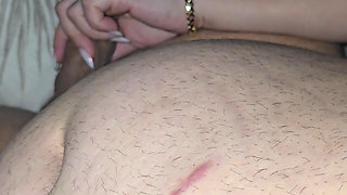 Step mom interracial handjob indian step son big dick behind the door