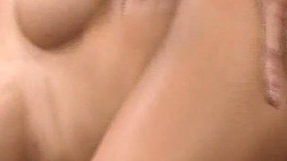 Cum Feet Scene 1: Gorgeous Brunette in a Bikini Enjoys Having Her Feet Fucked and Filled with Semen